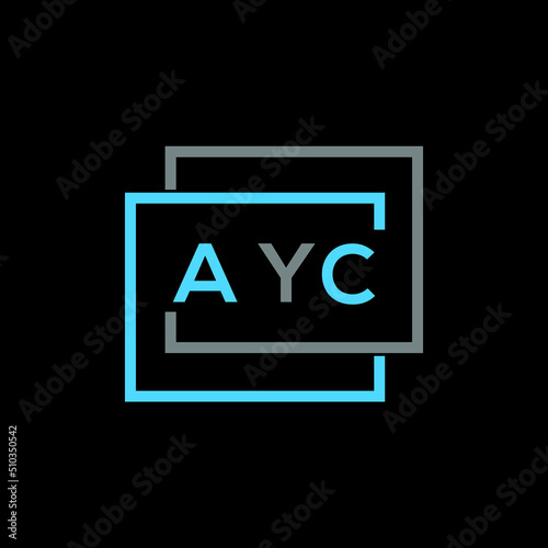 AYC letter logo creative design. AYC unique design.  photo