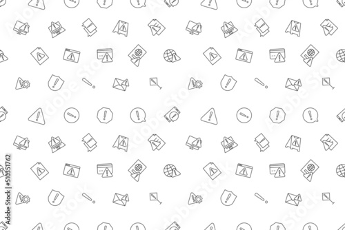 Vector attention pattern. Attention seamless background