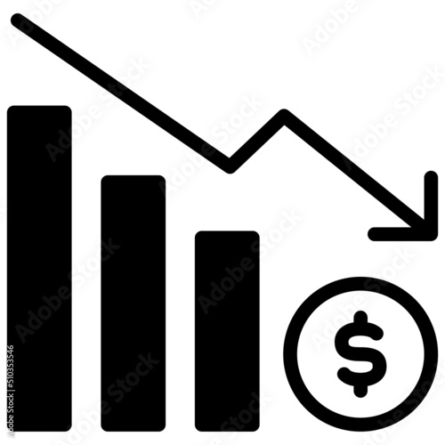 bankruptcy glyph icon