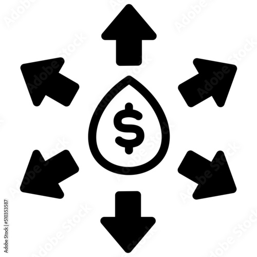 liquidity glyph icon