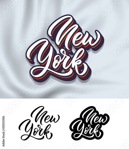 Wallpaper Mural New York hand lettering design. Modern calligraphy. Vector illustration. New York text vector. Trendy typography design. Torontodigital.ca