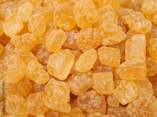 granules of crystal sugar  background
