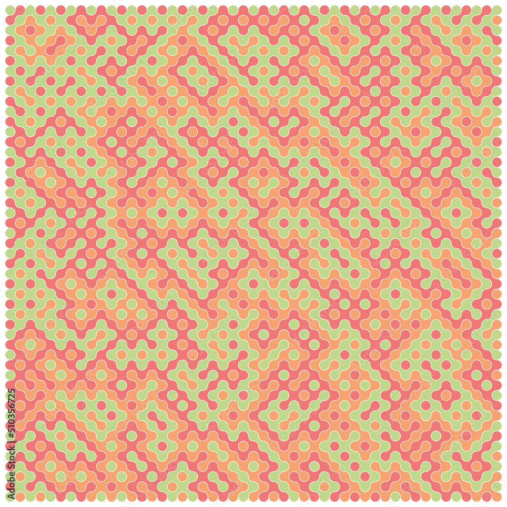 Multicolor truchet tiling connections illustration Multicolor truchet tiling connections illustration