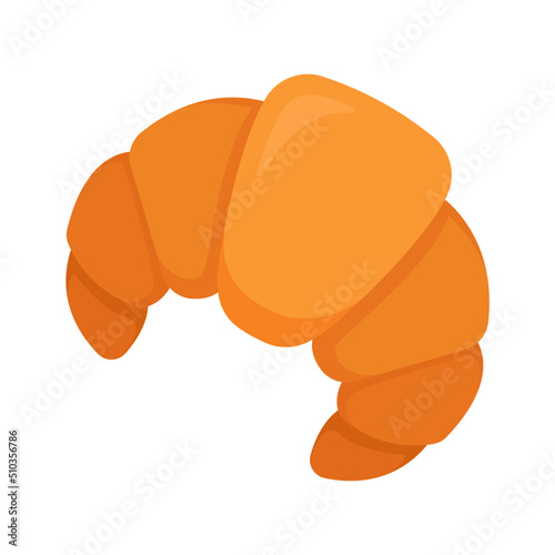 French croissant vector illustration flat style logo icon