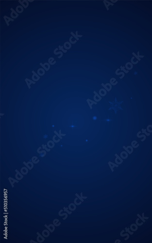 Silver Snowflake Vector Blue Background.