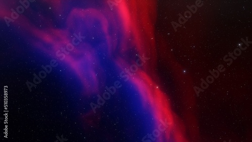 Universe filled with stars, nebula and galaxy