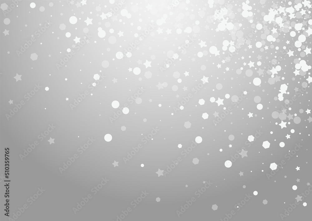 Silver Stars Vector Grey Background. Overlay Silver Stars Vector Grey Background. Overlay