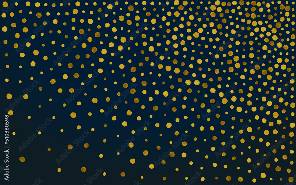 Yellow Glow Falling Vector Black Background.