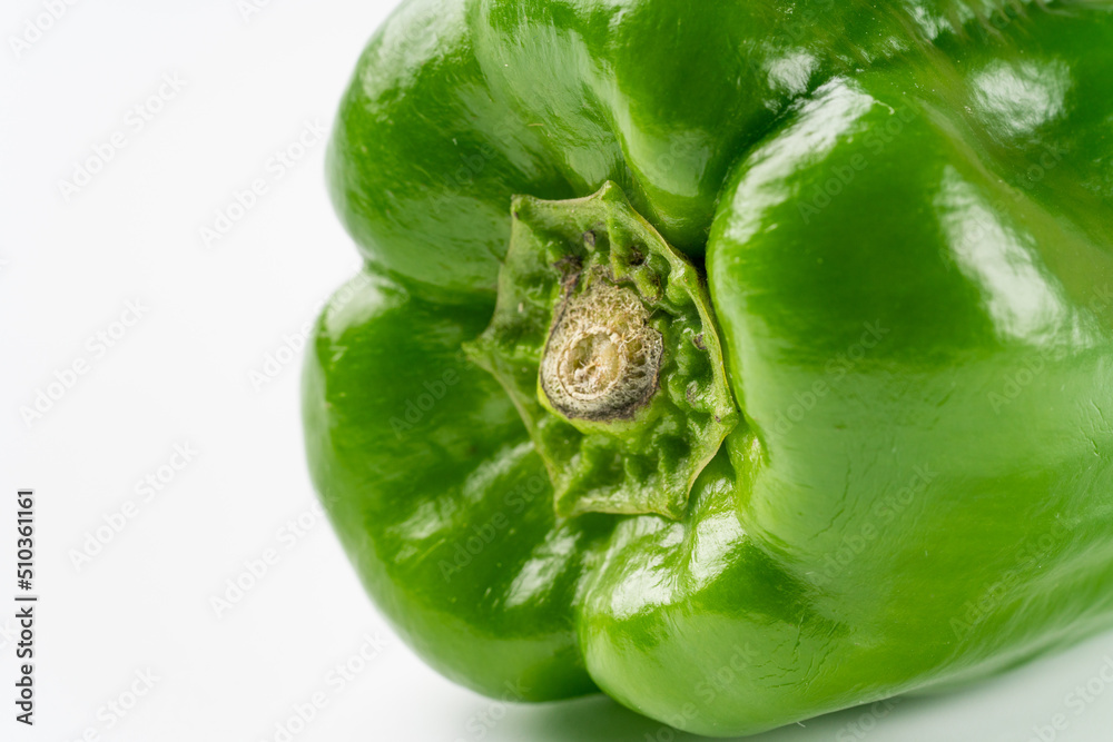 Green peppers on white background Green peppers on white background