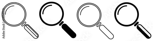 Magnifying Glass Icons. Search Symbol. Editable Stroke