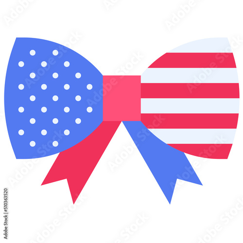 Bow tie icon,  Fourth of July related vector