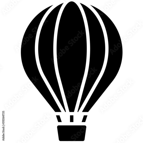Canvastavla Hot air balloon icon,  Fourth of July related vector