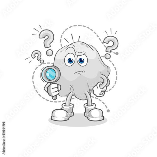 ghost searching illustration. character vector