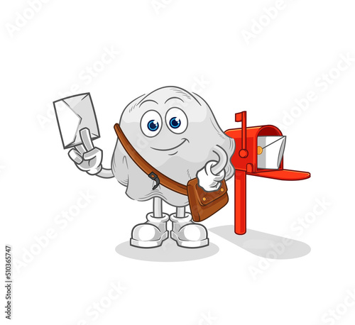 ghost postman vector. cartoon character