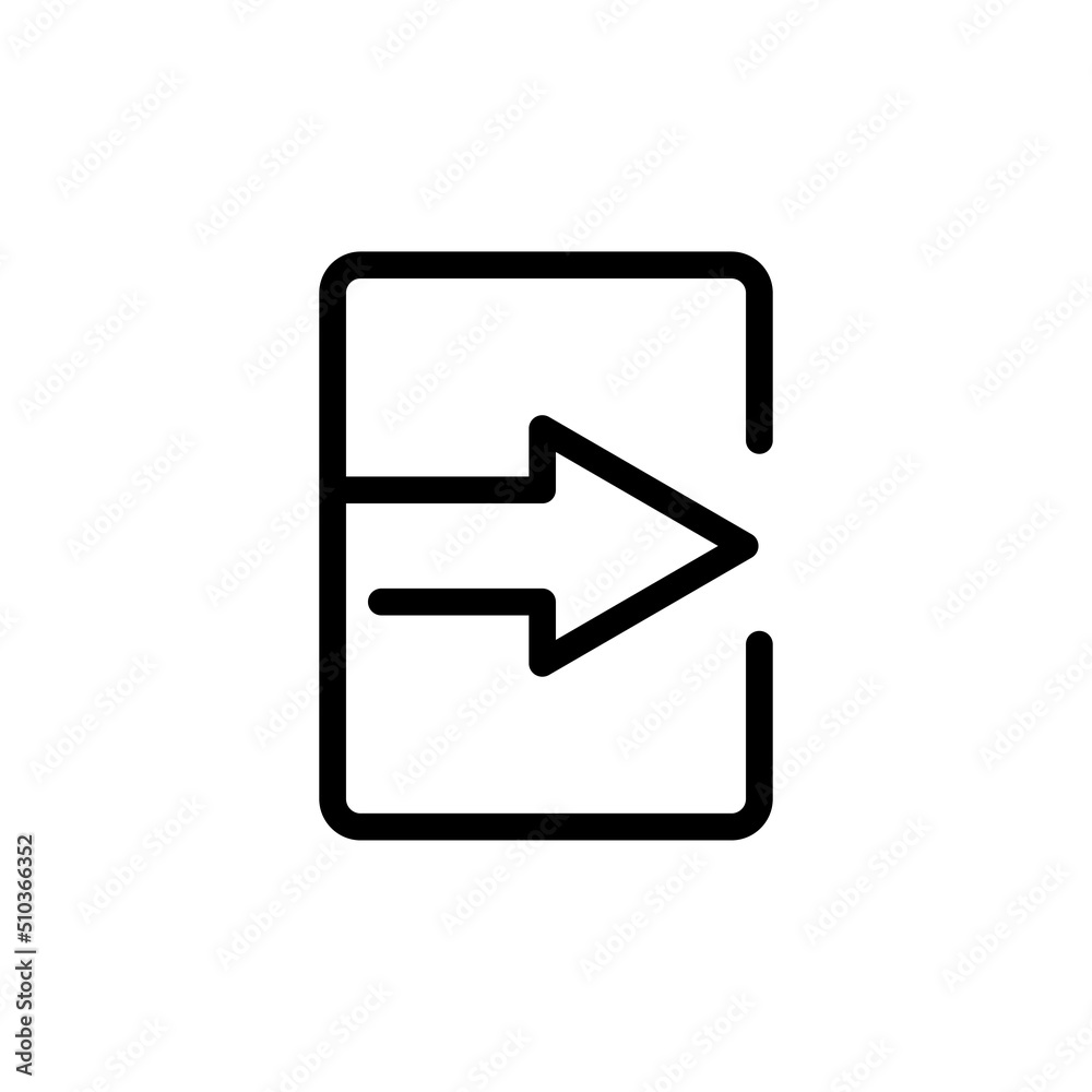 right arrow icon vector with rectangle. suitable for login icon, ui-ux, web, website, start up, pixel perfect. line icon style. Simple design illustration editable right arrow icon vector with rectangle. suitable for login icon, ui-ux, web, website, start up, pixel perfect. line icon style. Simple design illustration editable