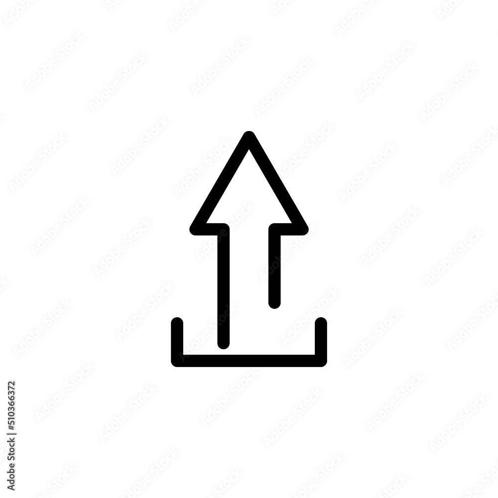 up arrow icon vector. suitable for upload icon, ui-ux, web, website, start up, pixel perfect. line icon style. Simple design illustration editable up arrow icon vector. suitable for upload icon, ui-ux, web, website, start up, pixel perfect. line icon style. Simple design illustration editable