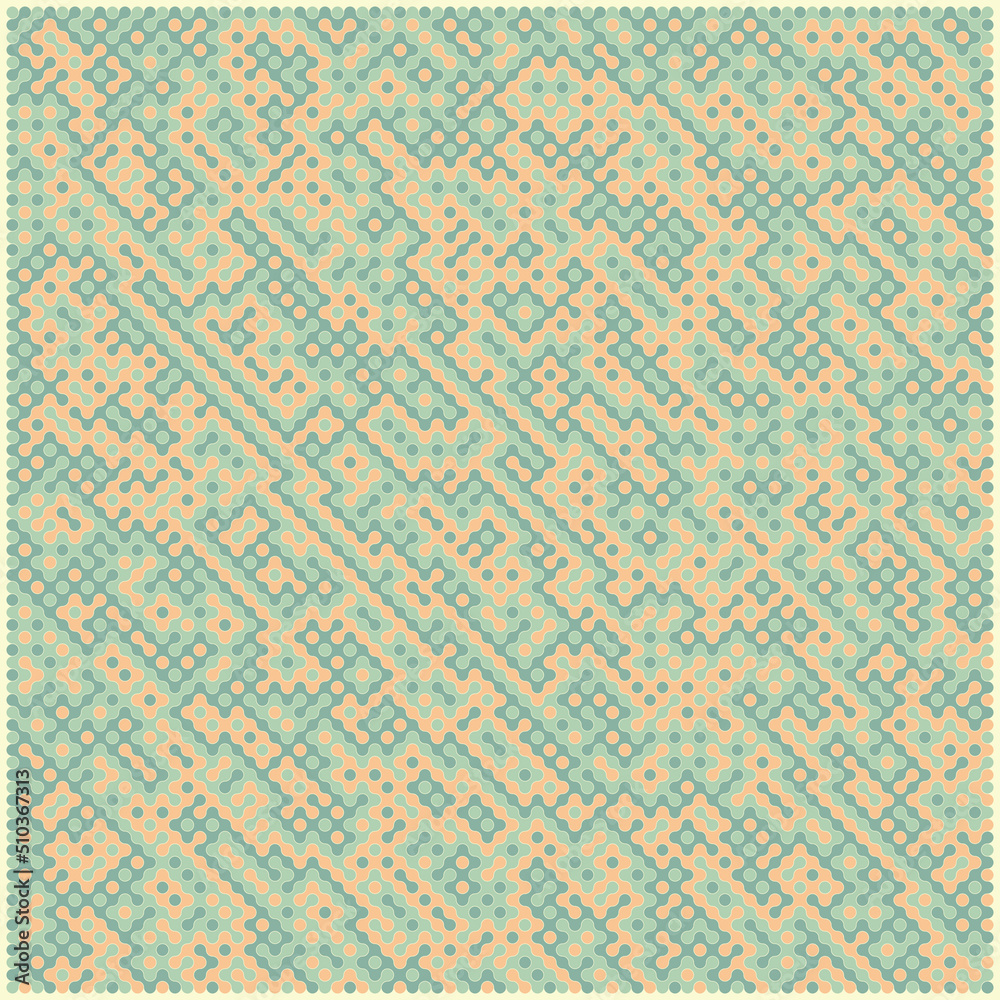 Multicolor truchet tiling connections illustration Multicolor truchet tiling connections illustration