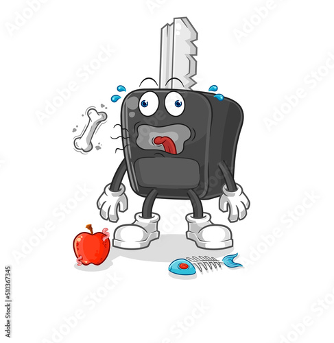 car key burp mascot. cartoon vector