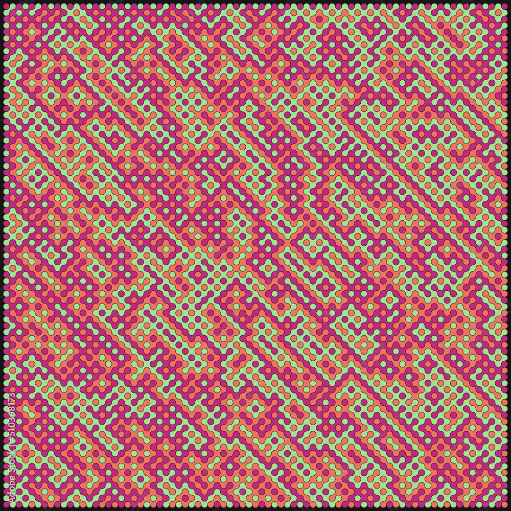 Multicolor truchet tiling connections illustration Multicolor truchet tiling connections illustration