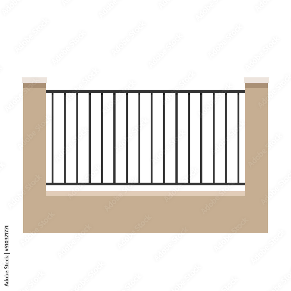 Railing vector. railing on white background. wallpaper. free space for text. Railing vector. railing on white background. wallpaper. free space for text.