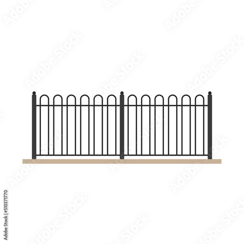 Railing vector. railing on white background. wallpaper. free space for text.