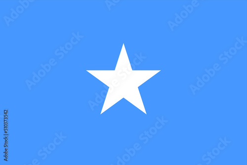 Flag of Somalia. Accurate proportion and official colors.
