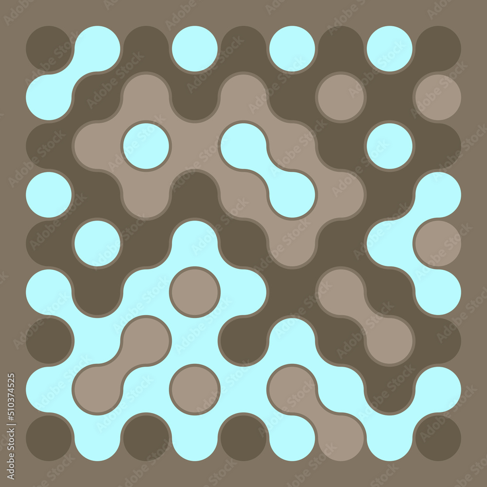 Multicolor truchet tiling connections illustration Multicolor truchet tiling connections illustration