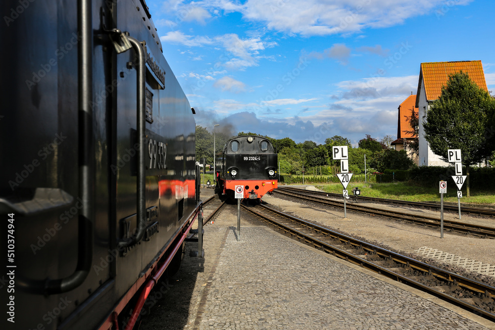 Obraz premium The Molly from Bad Doberan entering Kühlungsborn.