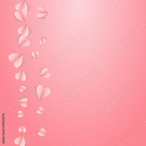 Pink Hearts Vector Pink Backgound. Happy