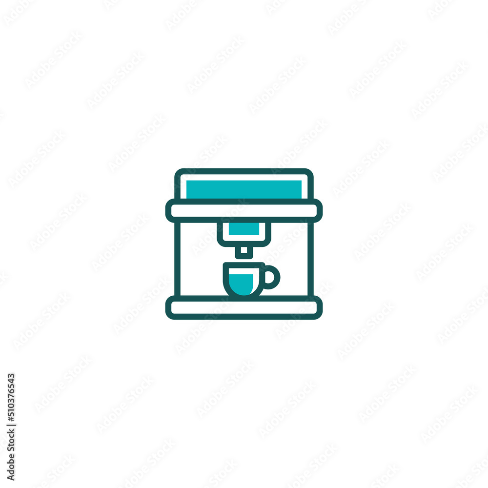 Coffee machine line icon. linear style sign for mobile concept and web design. Outline vector icon. Symbol, logo illustration. Vector graphic Coffee machine line icon. linear style sign for mobile concept and web design. Outline vector icon. Symbol, logo illustration. Vector graphic