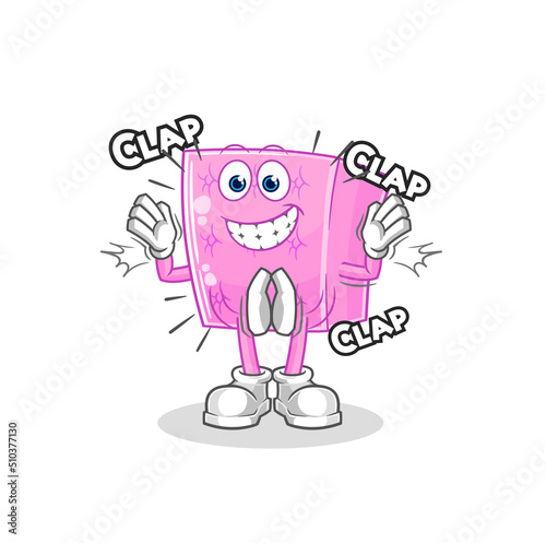 mattress applause illustration. character vector