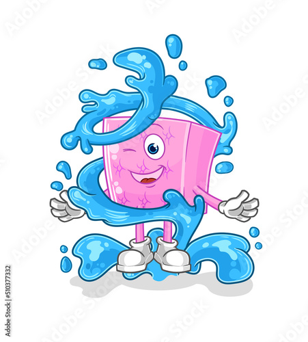 mattress fresh with water mascot. cartoon vector