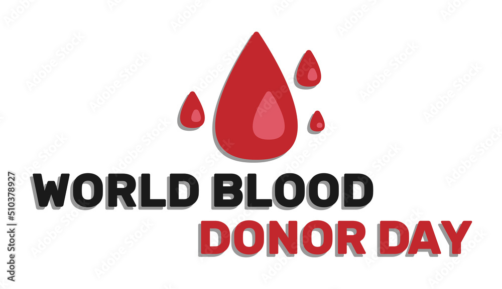 World blood donor day concept on white background