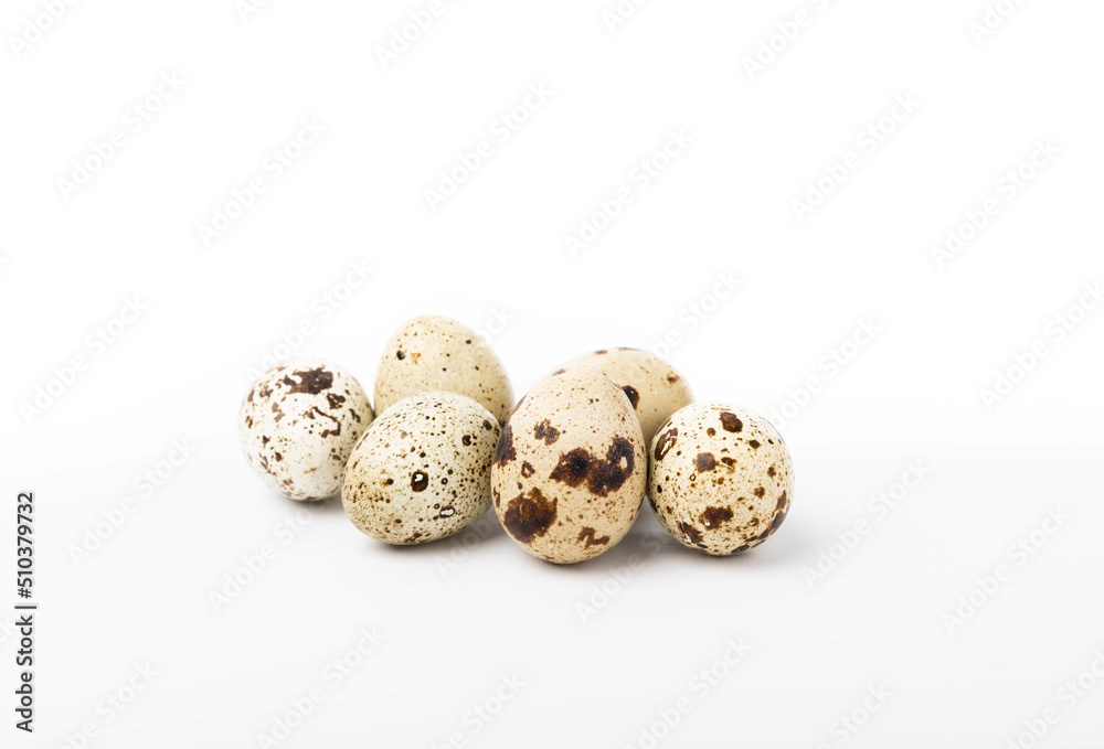 Quail eggs isolated on white background.Organic food. Quail eggs isolated on white background.Organic food.