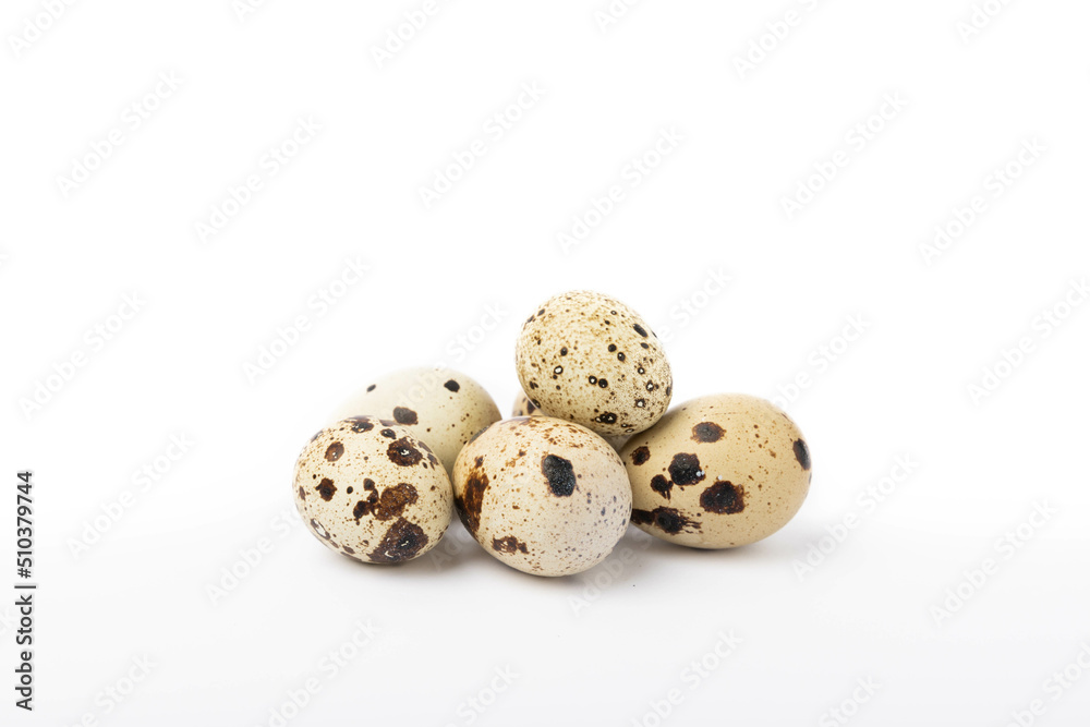Quail eggs isolated on white background.Organic food. Quail eggs isolated on white background.Organic food.