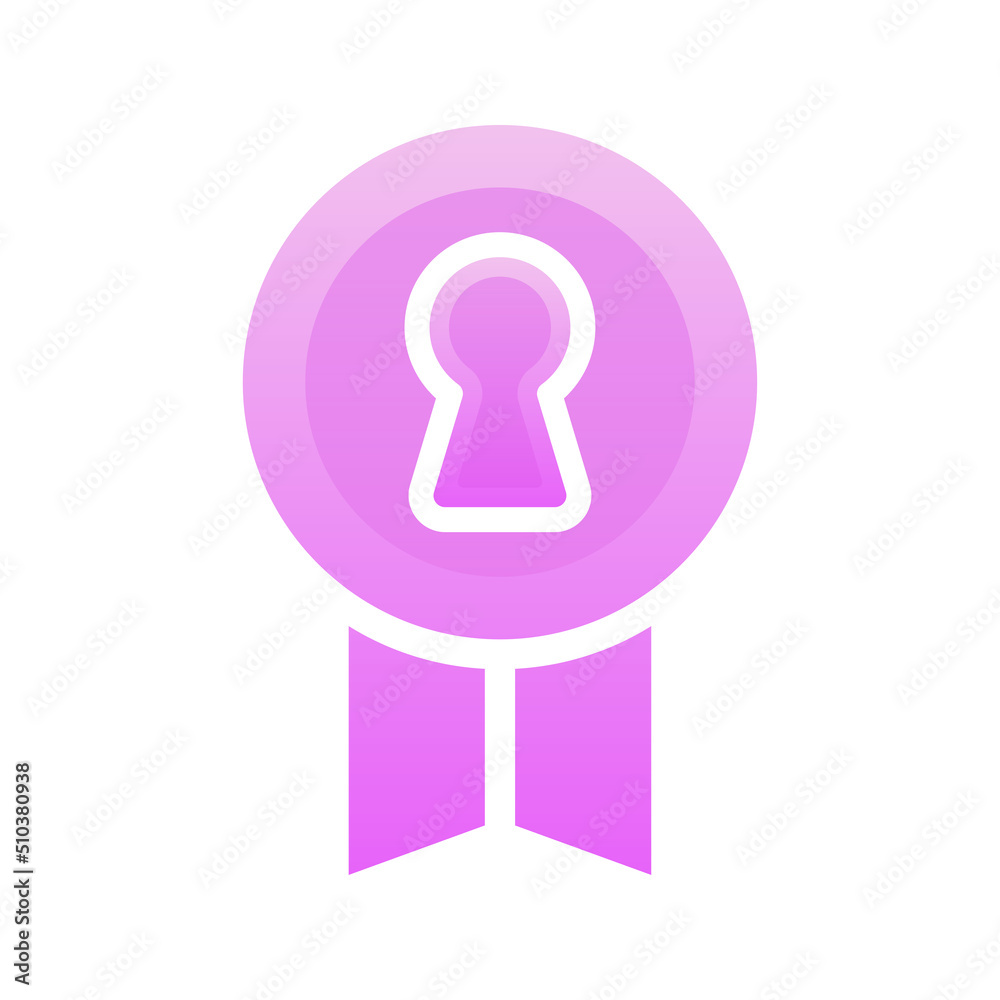medal keyhole logo gradient design template icon medal keyhole logo gradient design template icon