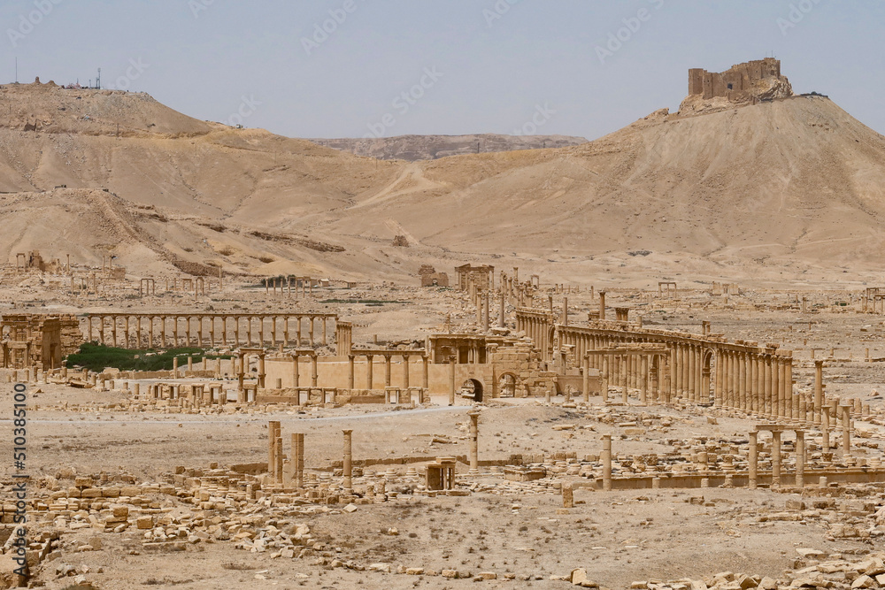 Panorama photo of Palmyra Syria 