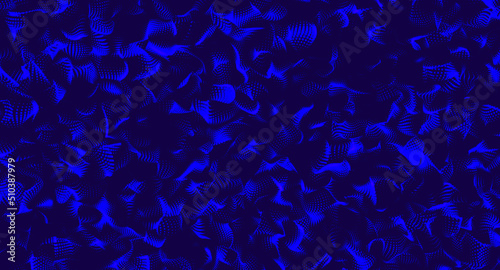 Abstract halftone background with disorted dots. Halftone texture. Dot pop art blue pattern.