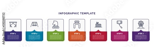 infographic template with icons and 7 options or steps. infographic for concept. included ,