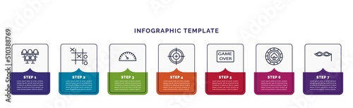 infographic template with icons and 7 options or steps. infographic for concept. included ,