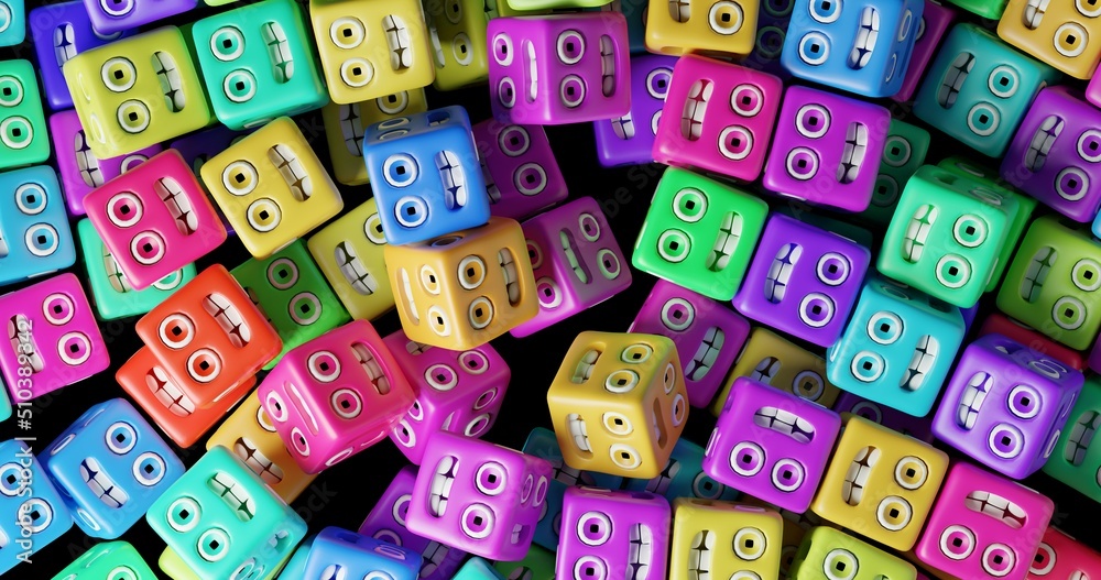 smiley cubes made in 3d with blender smiley cubes made in 3d with blender