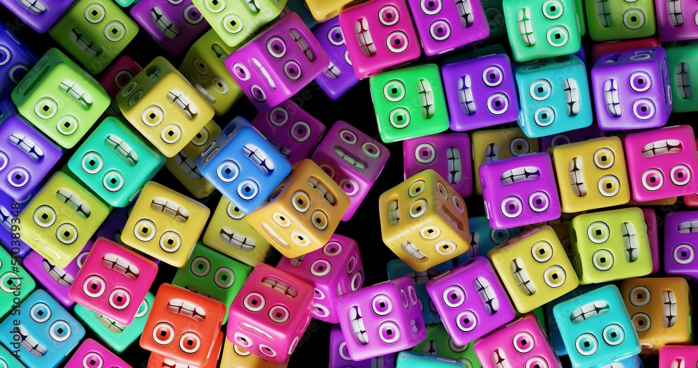 smiley cubes made in 3d with blender smiley cubes made in 3d with blender