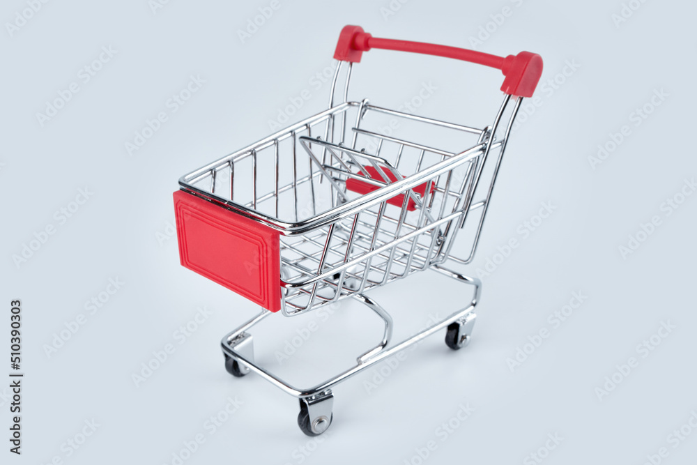 Shopping trolley cart isolated on white background. Empty Shopping Cart Shopping trolley cart isolated on white background. Empty Shopping Cart