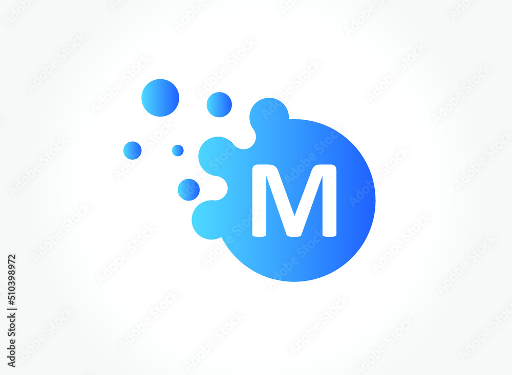 Dots Letter M Logo. M Letter Design Vector with Dots. EPS 10. Dots Letter M Logo. M Letter Design Vector with Dots. EPS 10.
