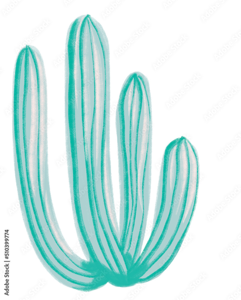 Cactus Mexico desert plant in summer green pink doodle freehand illustration Cactus Mexico desert plant in summer green pink doodle freehand illustration