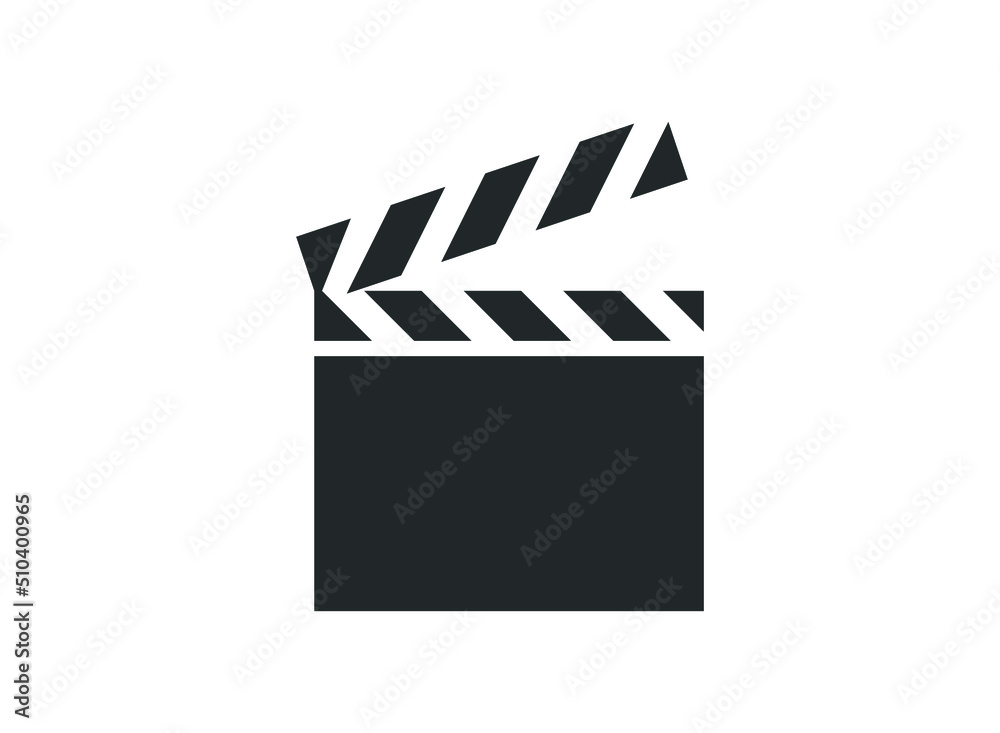 Movie order board or slate film isolated on white background. Vector Illustration EPS 10