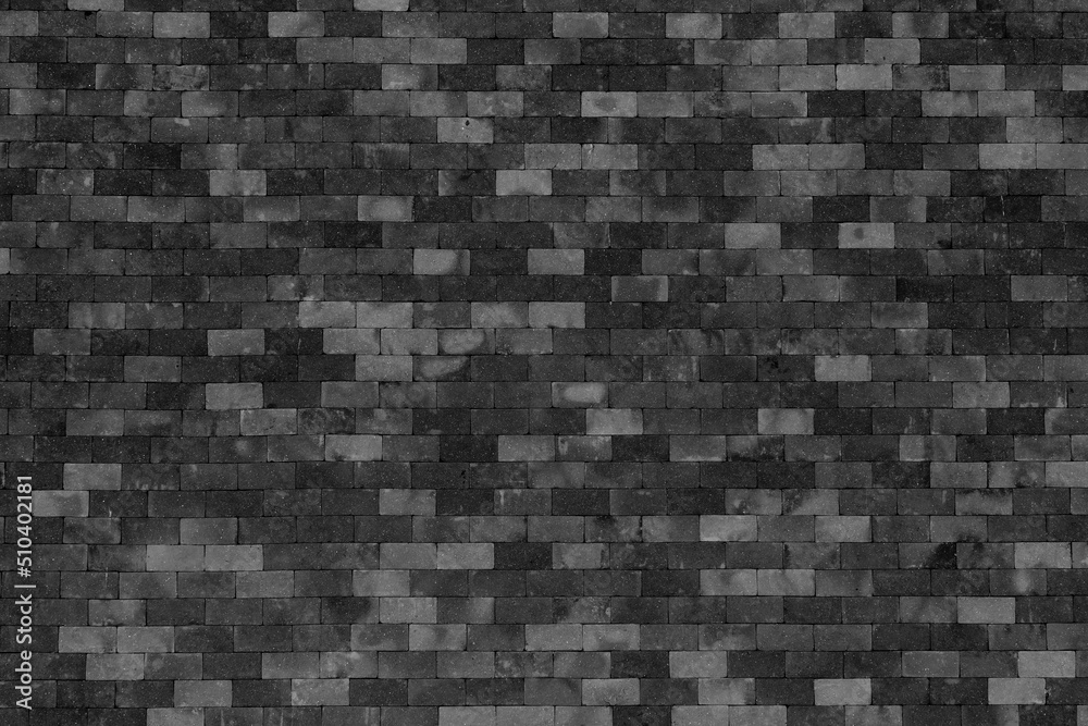 black clay brick wall texture