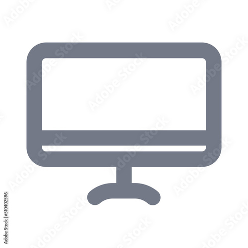 lcd monitor isolated on white