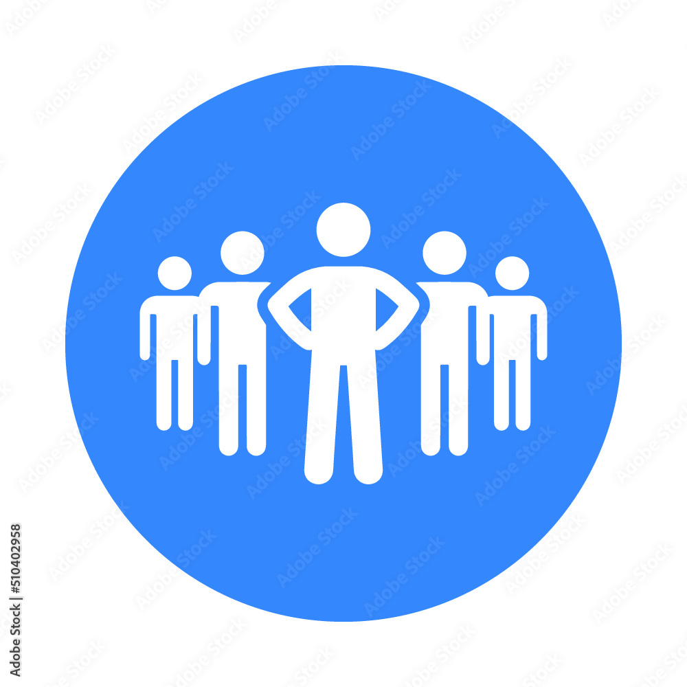Candidates, group, team icon. Blue color design. Candidates, group, team icon. Blue color design.