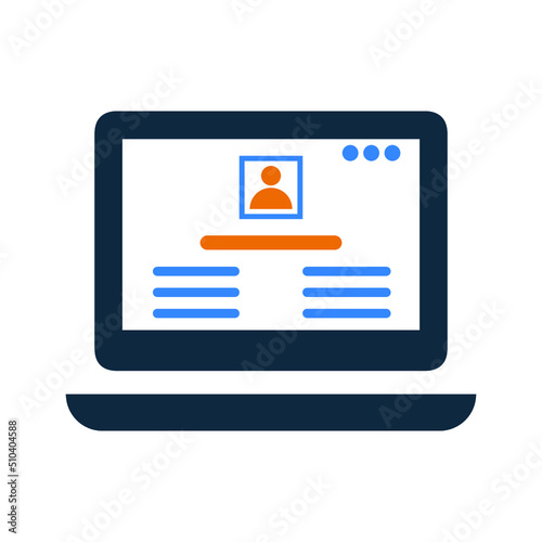 Account, online profile icon. Simple editable vector design isolated on a white background.